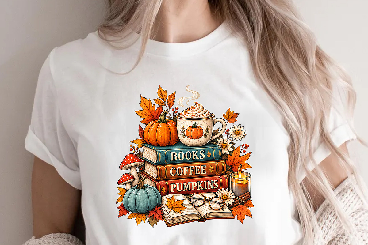 Books Coffee Pumpkins CozyAutumn PNG, an Object Graphic by Star Graphic Design (Photo 1 of 12)