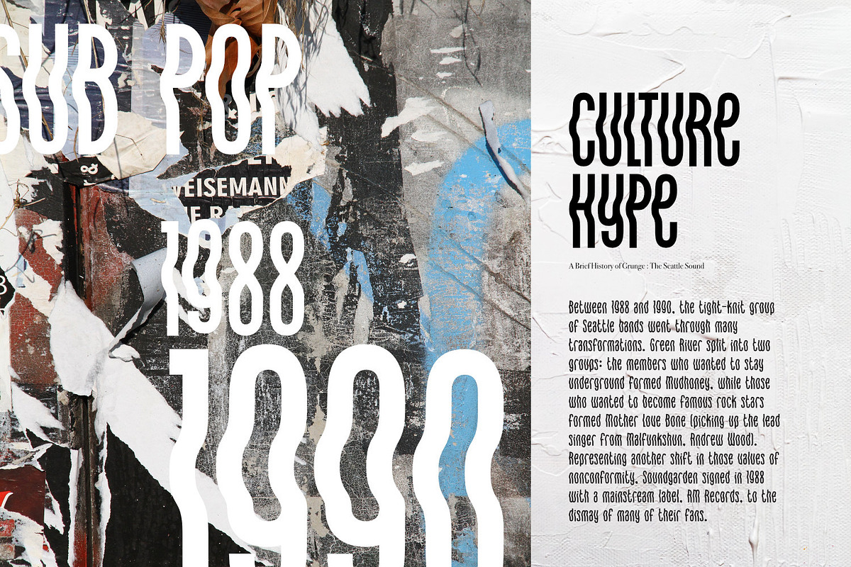 Nevermine - Nineties Type, a Sans Serif Font by ikiiko (Photo 2 of 6)