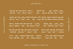 Quirley: A Western Slab Serif Font