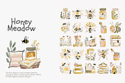 Honey meadow clipart bundle, a Decorative Illustration by Patishop Art (Thumbnail 4 of 11)
