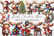 Quirky Christmas Moose Clipart Bundl, an Illustration by Designworld (Thumbnail 1 of 4)