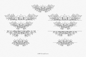 Wildflower Banner SVG, PNG