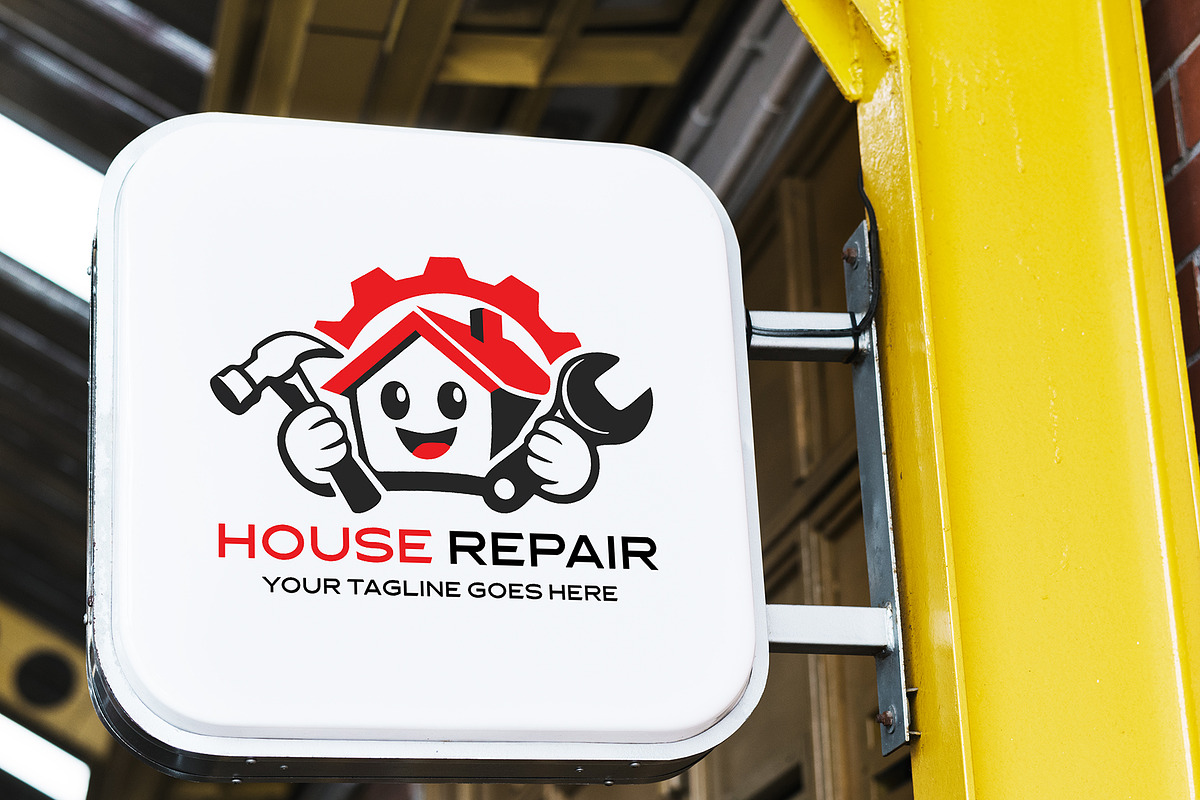 Modern House Repair Logo Template, a Branding & Logo Template by YUDesignStore (Photo 5 of 9)