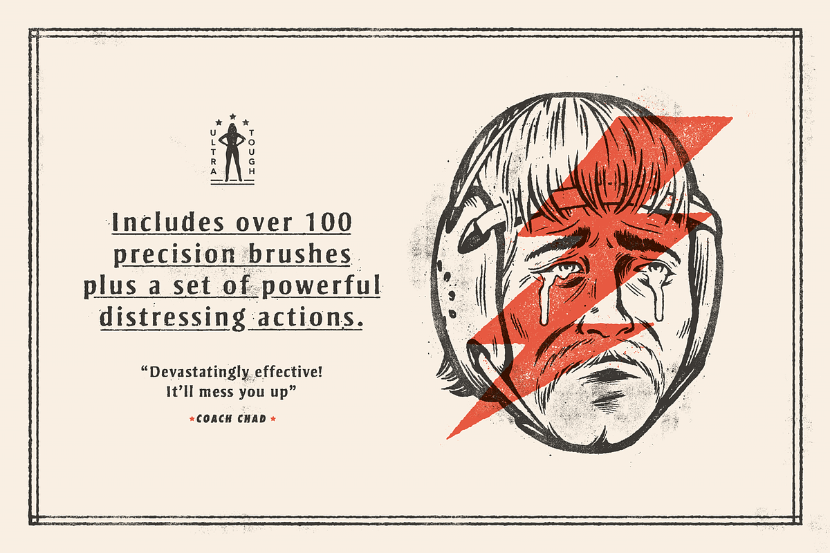 Distress Press For Photoshop, an Action Add-On by True Grit Texture Supply (Photo 2 of 7)