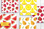 Fruits and berries seamless patterns, a Pattern Graphic by Color_Brush (Thumbnail 5 of 7)