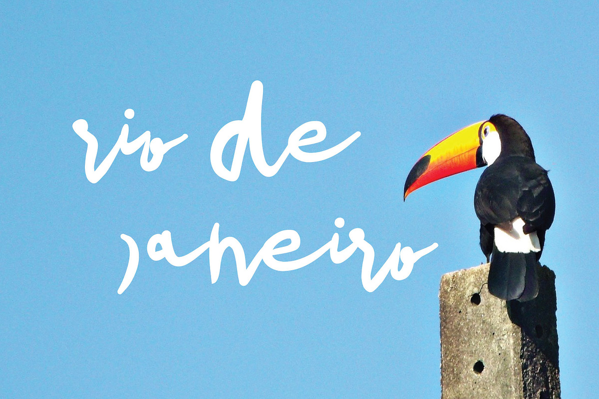 Rio de Janeiro - hand drawing script, a Script Font by Gittype (Photo 1 of 11)
