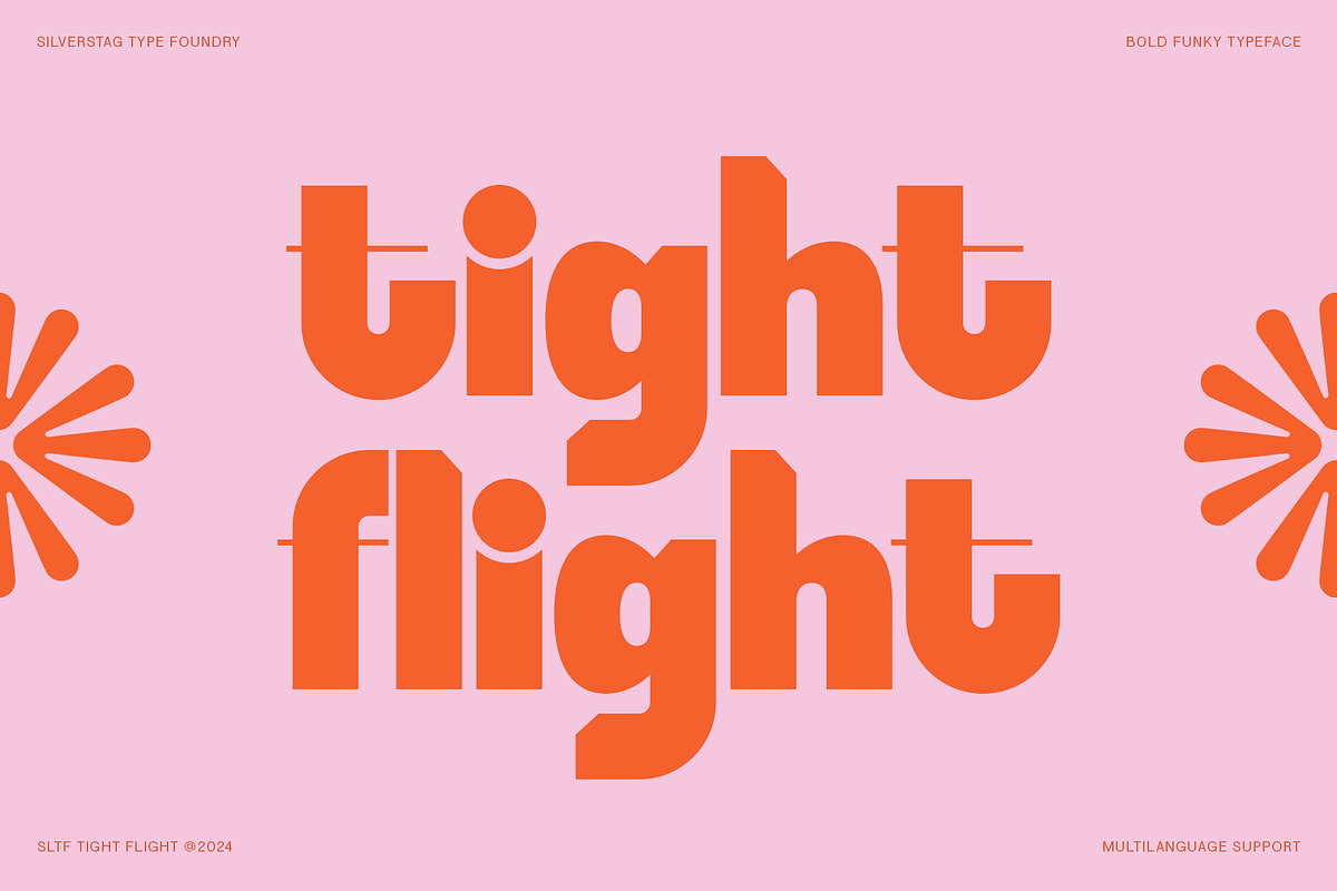 SLTF Tight Flight - Bold Funky Font, a Sans Serif Font by SilverStag Type Foundry (Photo 9 of 19)