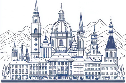 Cityscape illustration featuring Eur, an Abstract Photo by Pixeness
