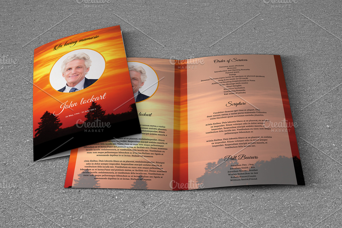 Funeral Program Template-T706, a Brochure Template by Template Shop (Photo 3 of 4)