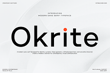 Okrite – Modern Geometric Sans Font