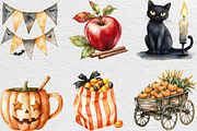Vintage Autumn Halloween Clipart, an Illustration by Black Bird Studio (Thumbnail 4 of 6)