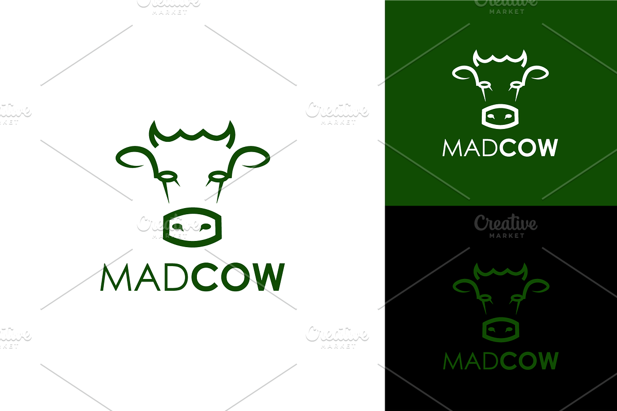 Mad Cow Logo, a Branding & Logo Template by zaqilogo