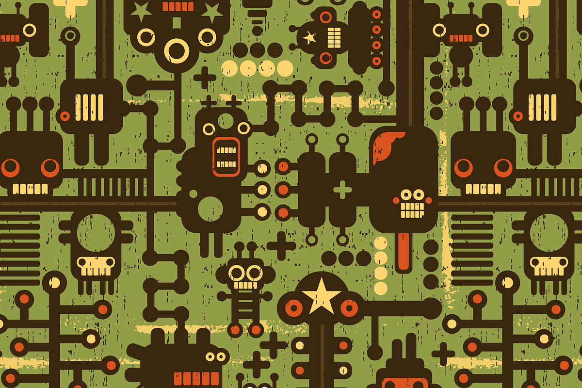 Big set of robots illustrations preview 3