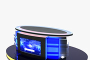 TV Studio News Desk 12, an Architecture 3D Model by akerStudio (Thumbnail 19 of 28)