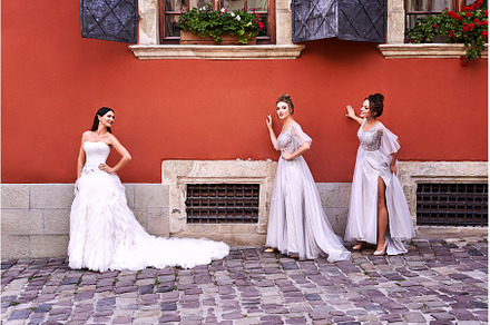 Beautiful bride and bridesmaids in, a Person Photo by Oleksandr Berezko