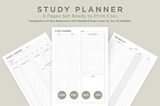 Study Planning Pages Set V-12, a Stationery Template by shahsoft (Thumbnail 1 of 3)