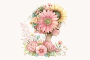 Whimsical sunflower garden girl, an Illustration by Designworld (Thumbnail 5 of 9)
