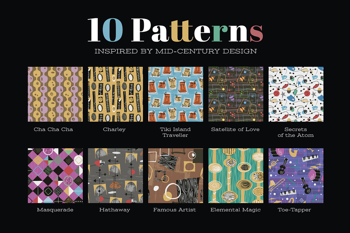 Mid-Century Novelty Prints - Vol 1, a Pattern Graphic by Wingsart Studio (Photo 2 of 5)