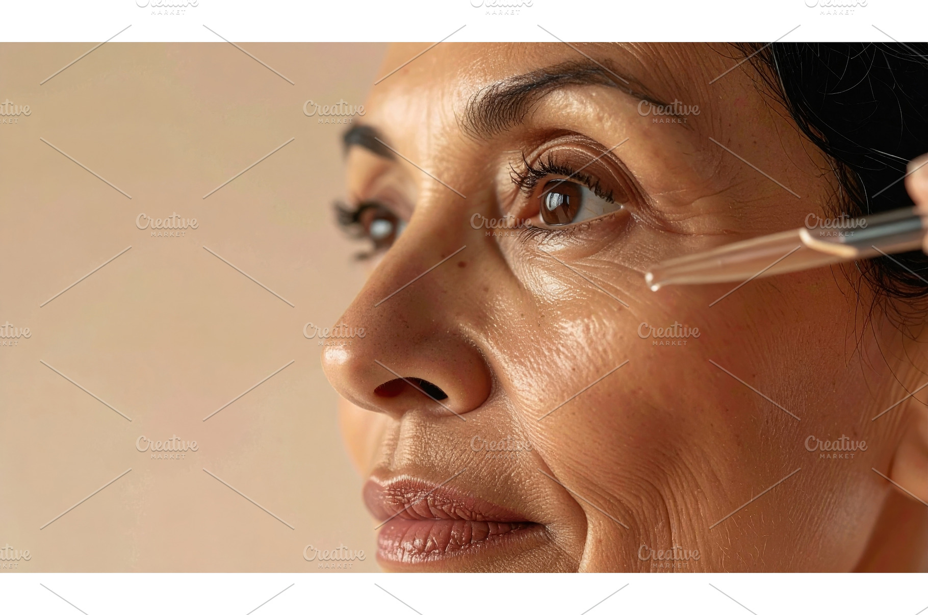 A close-up of a mature woman, a Beauty & Fashion Photo by Igor Tichonow