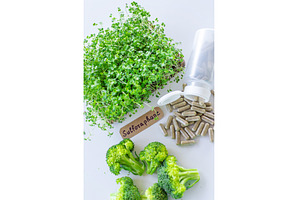 Sulforaphane supplements with, a Food & Drink Photo by yanadjana