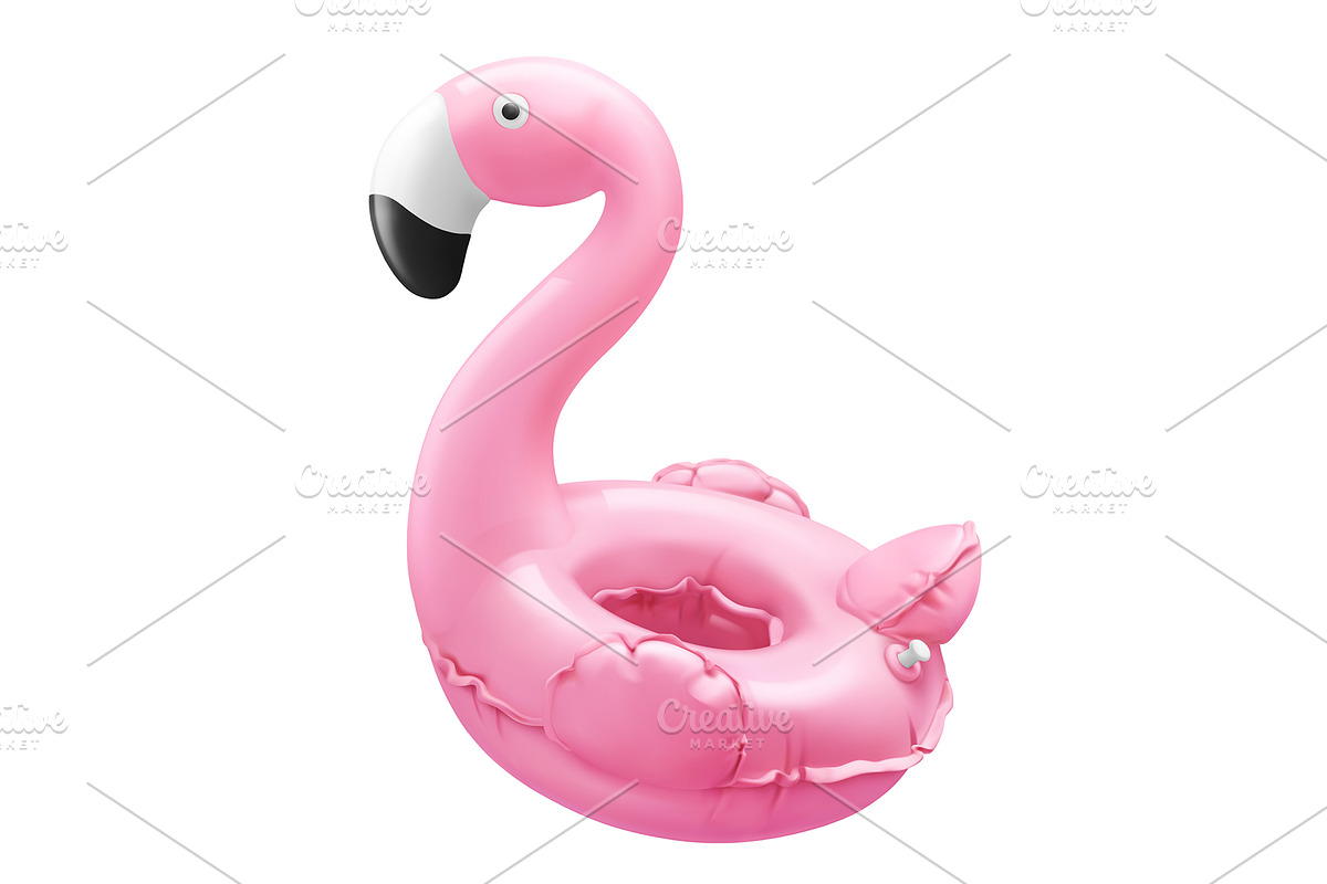 Pink flamingo, kids toy, vector icon, an Icon by Allevinatis Studio (Photo 2 of 2)