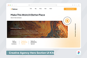 Fainlux Creative Agency Hero Header, an UI Kit Template by SquidPixey (Thumbnail 1 of 3)