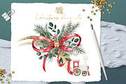 Watercolor Christmas clip art set, an Illustration by WonderWonder (Thumbnail 19 of 21)