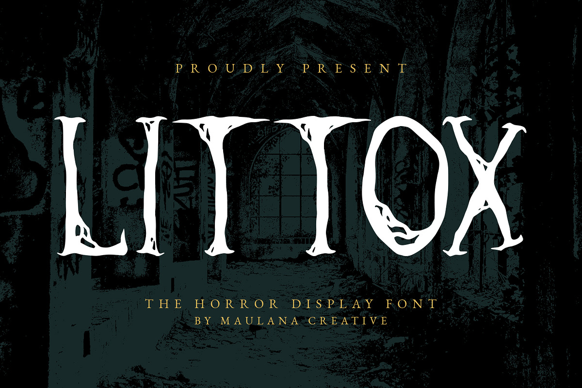 Littox Horror Display Font, a Handwritten Font by Maulana Creative (Photo 1 of 7)