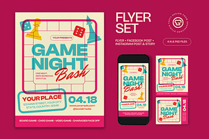 Game Night Flyer, a Flyer Template by graphicook