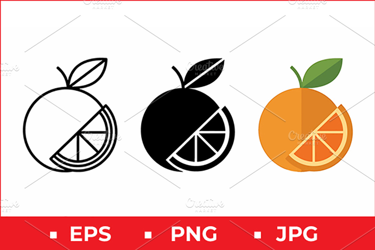 Orange Fruit Icons, a Solid Icon by Artonix (Photo 1 of 2)