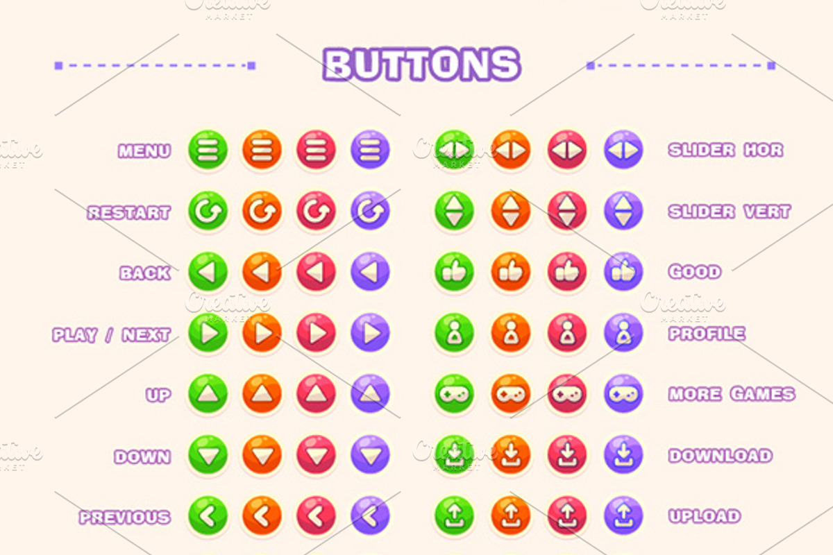 Cartoon GUI pack #1, a Templates & Theme by Krolone