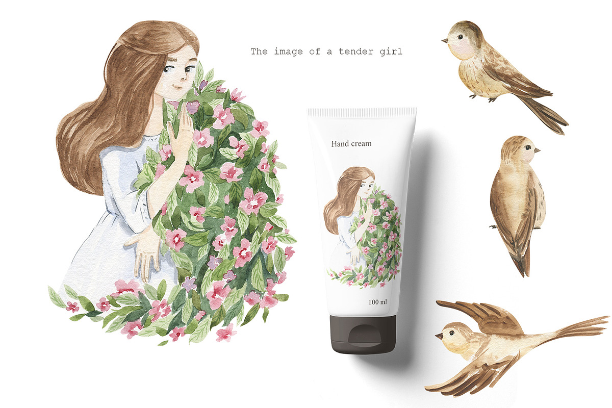 Spring Letters, an Illustration by Love Watercolor Store (Photo 2 of 9)