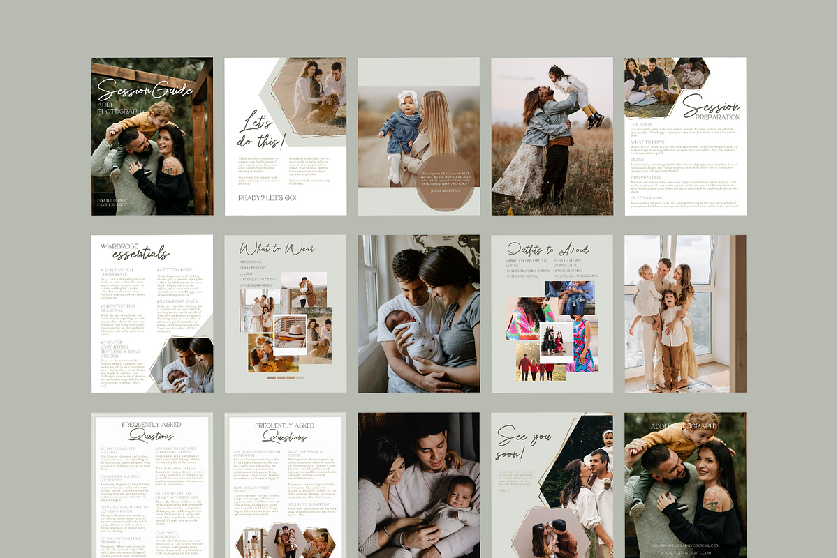 GOLD Family Photography Canva Guide, a Magazine Template by Signature Edits (Photo 3 of 11)