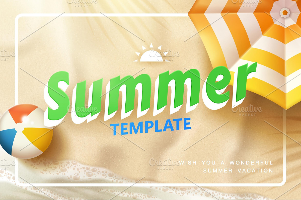 Summer Beach Template, a Presentation Template by TotallypicRF