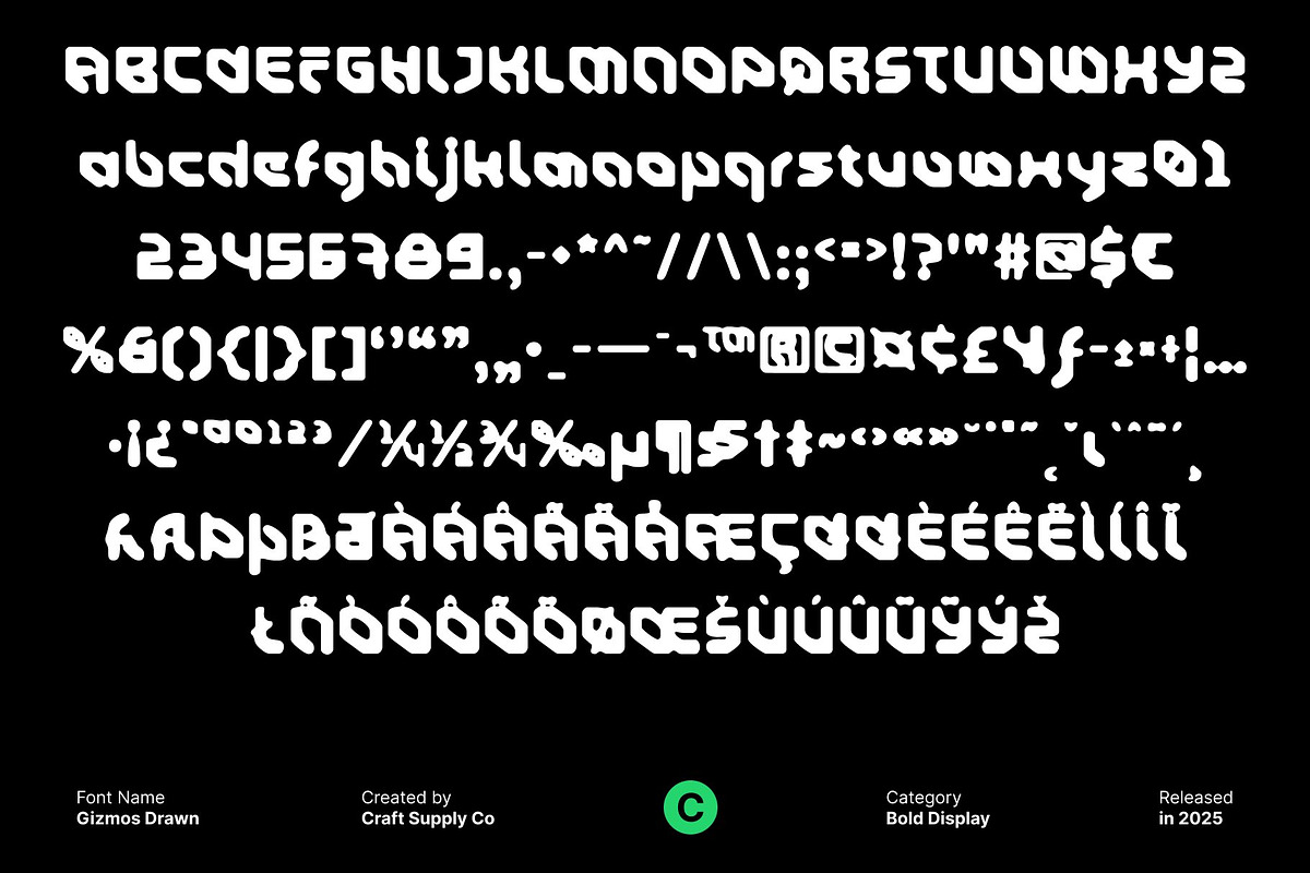 Gizmos Drawn, a Sans Serif Font by Craft Supply Co. (Photo 4 of 8)