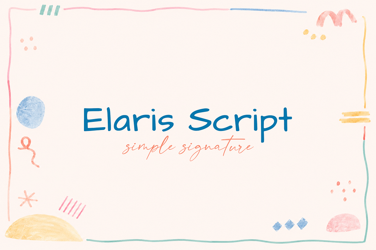 Elaris Script | Simple Handwritten, a Handwritten Font by gafaroff studio (Photo 1 of 5)
