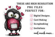 Whimsical Valentine Owl Clipart, an Illustration by OK Design (Thumbnail 4 of 6)