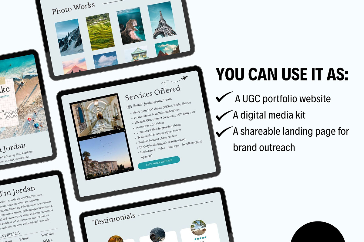 UGC Portfolio Website Template, a Websites & App Template by Sky and Stars (Photo 5 of 6)