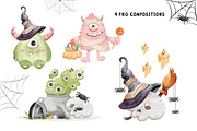 Watercolor Halloween Clipart, a Seasonal Illustration by Pattern + watercolor (Thumbnail 5 of 9)