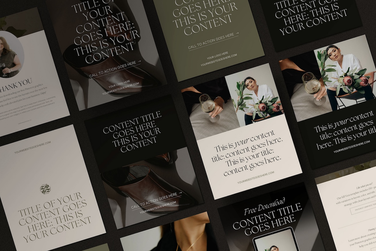 Pinterest Templates: Vera, a Social Media Template by Sarah Ann Design (Photo 2 of 5)