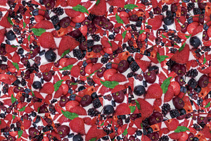 Cake topped with a variety of fresh berries pattern, a Food & Drink Photo by DanFLCreativo