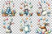 Bunny Juggling easter egg Clipart, an Illustration by DreamCafeArt (Thumbnail 3 of 6)