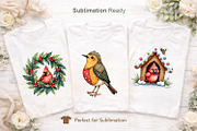 Christmas Watercolor Clipart PNG, an Illustration by Artnoy (Thumbnail 6 of 8)