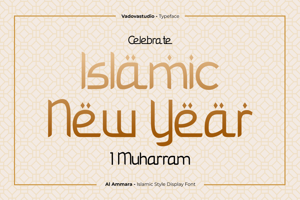 Al Ammara – Islamic Display Font, a Script Font by Vadovastd (Photo 3 of 7)