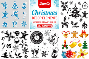 Christmas Decor Elements, a Solid Icon by TAlex