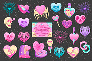 Pastel Goth Spooky Valentine's Day, an Illustration by SecondOfJuly (Thumbnail 2 of 4)