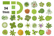 Set of top view trees and bushes, an Illustration by BSVIT (Thumbnail 2 of 3)