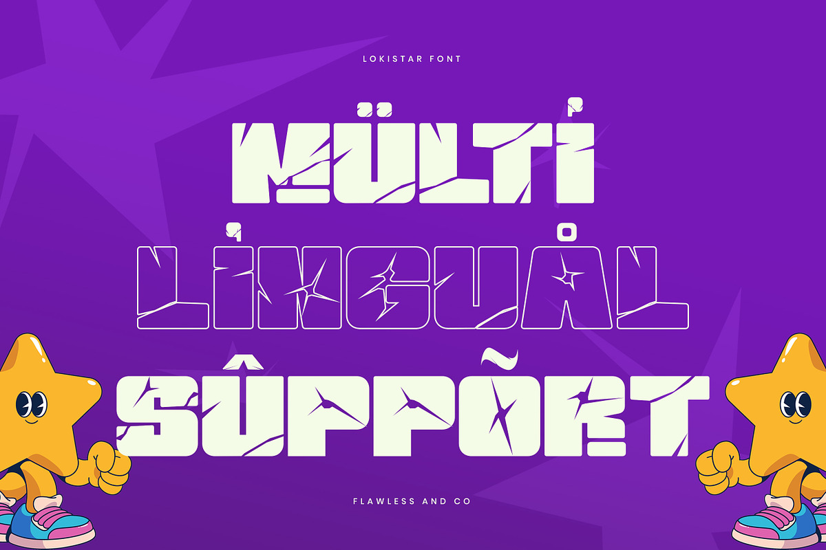 Lokistar - Bold Chunky Display Font, a Sans Serif Font by Flawless And Co (Photo 10 of 10)