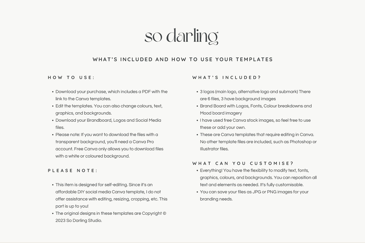 Canva Brand Kit | Logo & Brand board, a Branding & Logo Template by So Darling Studio (Photo 5 of 6)