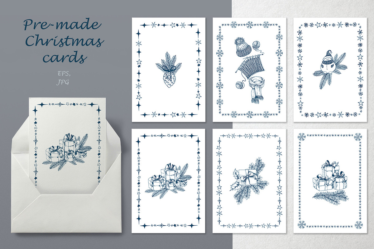Christmas Snowmen ClipArt Collection, an Object Graphic by Jeanna Draw (Photo 8 of 14)